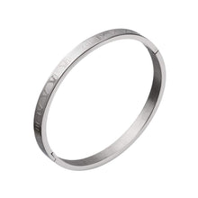 Load image into Gallery viewer, Engraved Roman Numeral Bangle