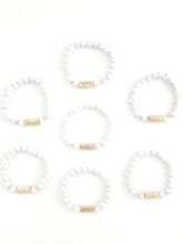 Load image into Gallery viewer, Inspirational Natural Stone Bracelet Engraved Charm