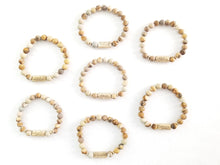 Load image into Gallery viewer, Inspirational Natural Stone Bracelet Engraved Charm