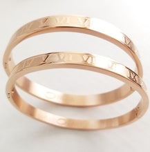 Load image into Gallery viewer, Engraved Roman Numeral Bangle