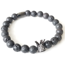 Load image into Gallery viewer, Lava Rock Bracelet Diffuser Bracelet Crown Bracelet