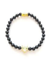 Load image into Gallery viewer, Healing Golden Black Onyx Panther Bracelet for Power Protection