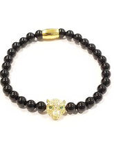Load image into Gallery viewer, Healing Golden Black Onyx Panther Bracelet for Power Protection