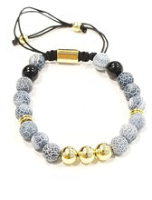 Load image into Gallery viewer, Royal Crown Blue Agate Stone Bracelet