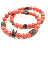 Load image into Gallery viewer, Red Turquoise Royal Crown Bracelet