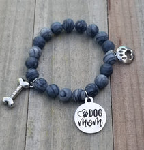 Load image into Gallery viewer, Natural Stone Handmade Custom Engraved Charm Bracelet