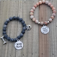 Load image into Gallery viewer, Natural Stone Handmade Custom Engraved Charm Bracelet