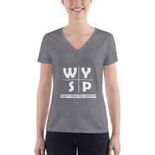 Load image into Gallery viewer, WYSP - What's Your Soul Purpose? - Cross - Women's Fashion Deep V-neck Tee