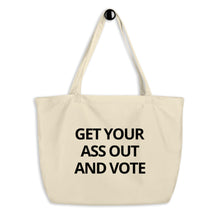 Load image into Gallery viewer, Get Out and Vote - Bold Block - Large organic tote bag