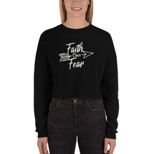 Load image into Gallery viewer, Faith Over Fear - Crop Sweatshirt