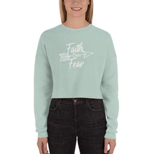 Load image into Gallery viewer, Faith Over Fear - Crop Sweatshirt