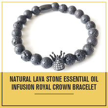 Load image into Gallery viewer, Lava Rock Bracelet Diffuser Bracelet Crown Bracelet