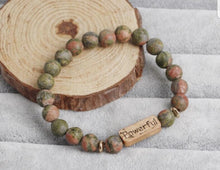 Load image into Gallery viewer, Natural Stone Handmade Inspirational Charm Bracelet