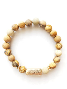 Natural Stone Handmade Inspirational Charm Bracelet
