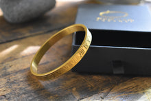 Load image into Gallery viewer, Engraved Roman Numeral Bangle