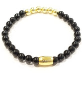 Load image into Gallery viewer, Powerful Protection Onyx Yellow Gold Bracelet