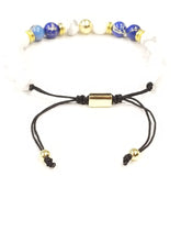 Load image into Gallery viewer, Aggie Blue and Gold Howlite Crown Bracelet