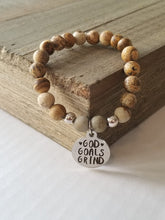 Load image into Gallery viewer, Natural Stone Themed Engraved Charm Bracelet