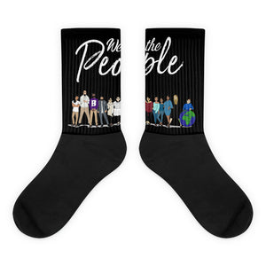 We the People - Bold - White - Black & Black Foot Sublimated Socks