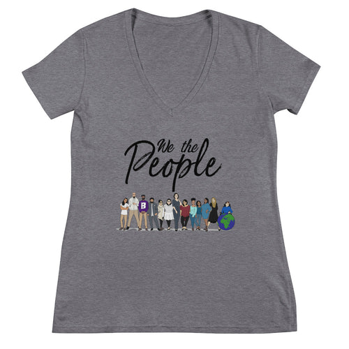 We the People - Bold - Women's Fashion Deep V-neck Tee