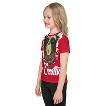 Load image into Gallery viewer, Be Creative - All Over - Red - Kids T-Shirt