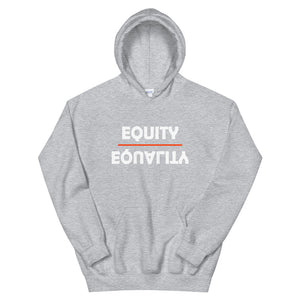 Equity Over Equality - Bold - White - Hooded Sweatshirt