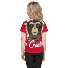 Load image into Gallery viewer, Be Creative - All Over - Red - Kids T-Shirt
