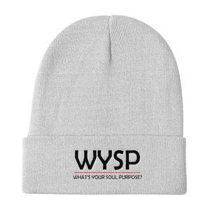 WYSP - What's Your Soul Purpose? - Bold - Black - Knit Beanie