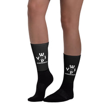 Load image into Gallery viewer, WYSP - What&#39;s Your Soul Purpose? - Ozark - Black &amp; Black Foot Sublimated Socks