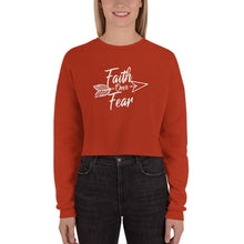 Load image into Gallery viewer, Faith Over Fear - Crop Sweatshirt