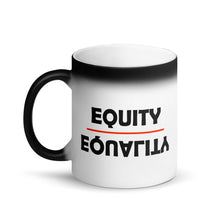 Load image into Gallery viewer, Equity Over Equality - Bold - Matte Black Magic Mug