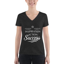 Load image into Gallery viewer, Inspiration Action Success - Women&#39;s Fashion Deep V-neck Tee
