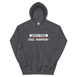 What's Your Soul Purpose? - Bold - White - Hooded Sweatshirt