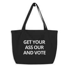 Load image into Gallery viewer, Get Out and Vote - Bold Block - Large organic tote bag