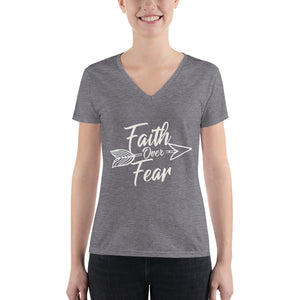 Faith Over Fear - Women's V-neck Tee