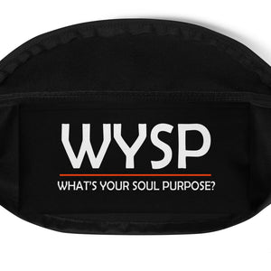 WYSP - What's Your Soul Purpose? - Bold - White - Fanny Pack