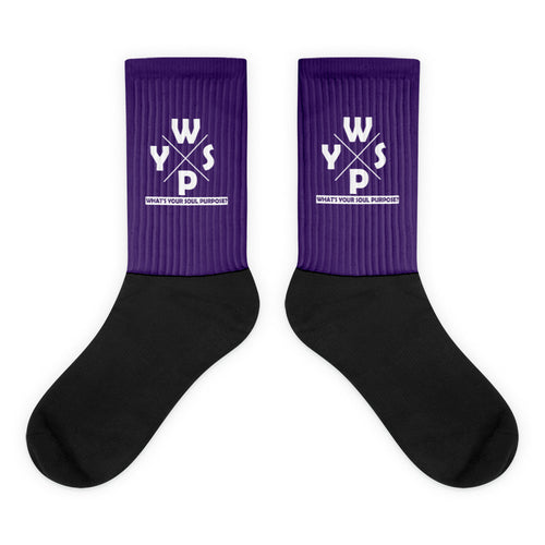 WYSP - What's Your Soul Purpose? - Ozark - Purple & Black Foot Sublimated Socks