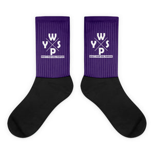 WYSP - What's Your Soul Purpose? - Ozark - Purple & Black Foot Sublimated Socks