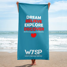 Load image into Gallery viewer, Dream Believe Explore Discover - Teal Towel