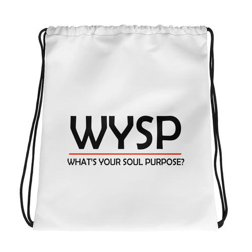 WYSP - What's Your Soul Purpose? - Bold - Black - Drawstring bag