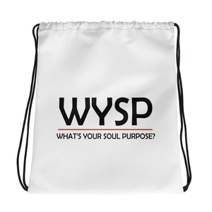 WYSP - What's Your Soul Purpose? - Bold - Black - Drawstring bag