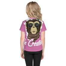 Load image into Gallery viewer, Be Creative - All Over - Pink - Kids T-Shirt